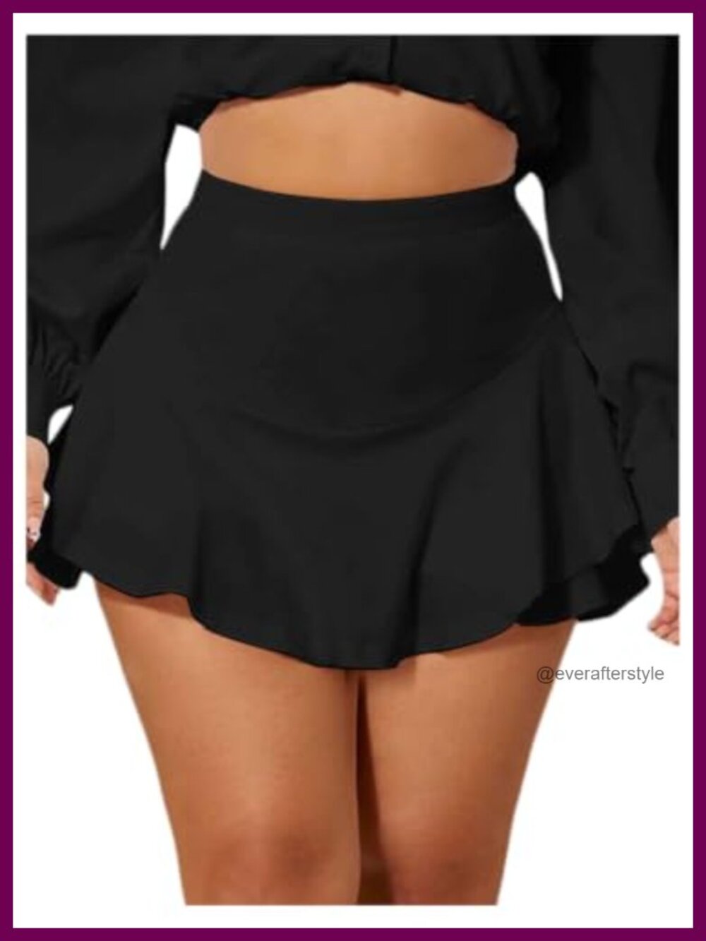 Women's Tennis Ruffle Mini Skirt High Waisted Flared A-Line Athletic Skirt